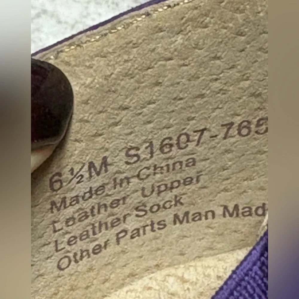 SoftWalk Hampshire Ballet Flats Women’s Sz 6.5 Purple Milled Nubuck Leather - Picture 8 of 8